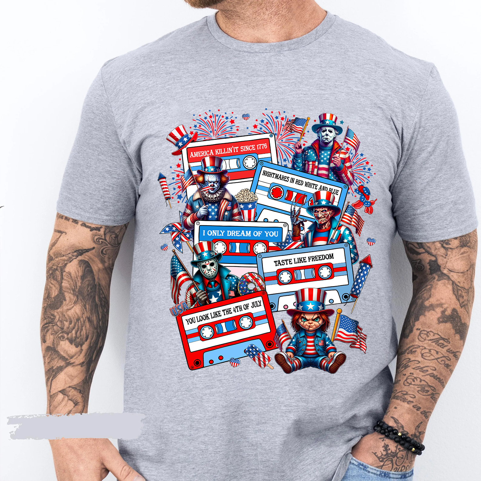Horror Movie Killers Independence Day Shirt