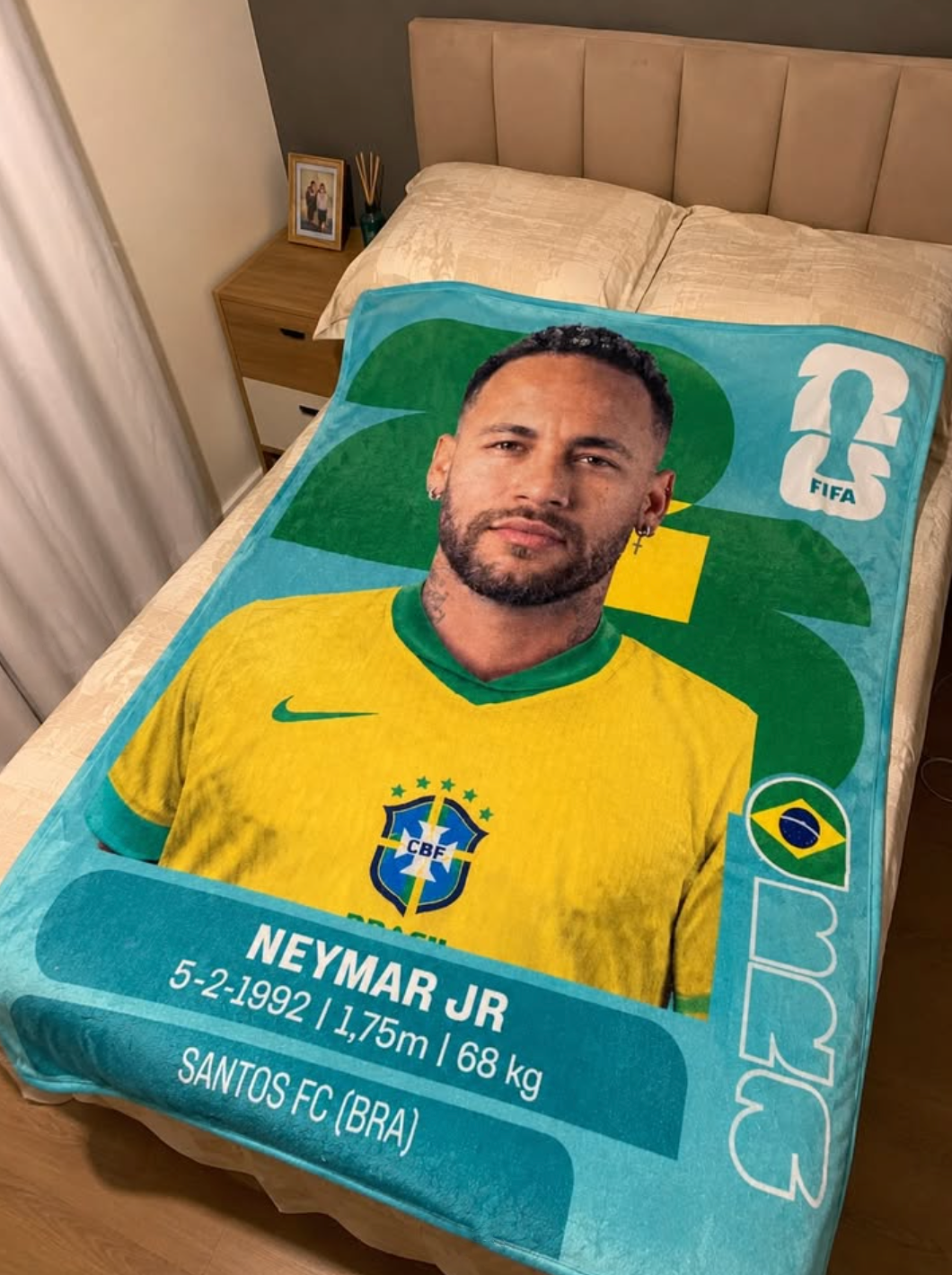 Neymar Jr Brazil Tribute Blanket – Football Fan Throw