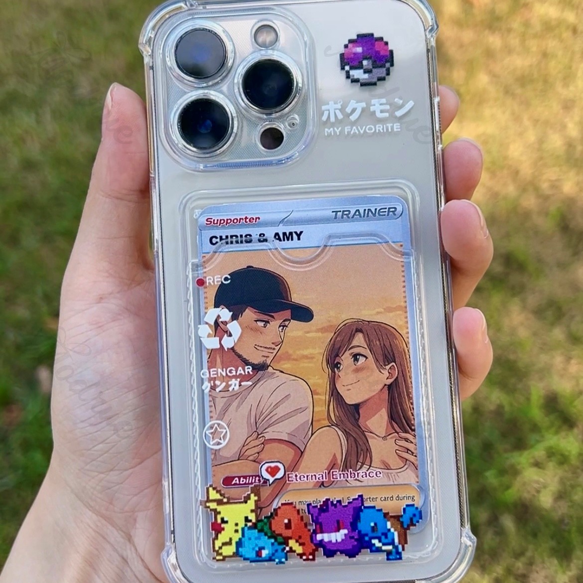 Personalized Anime Card Phone Case with Card Slot
