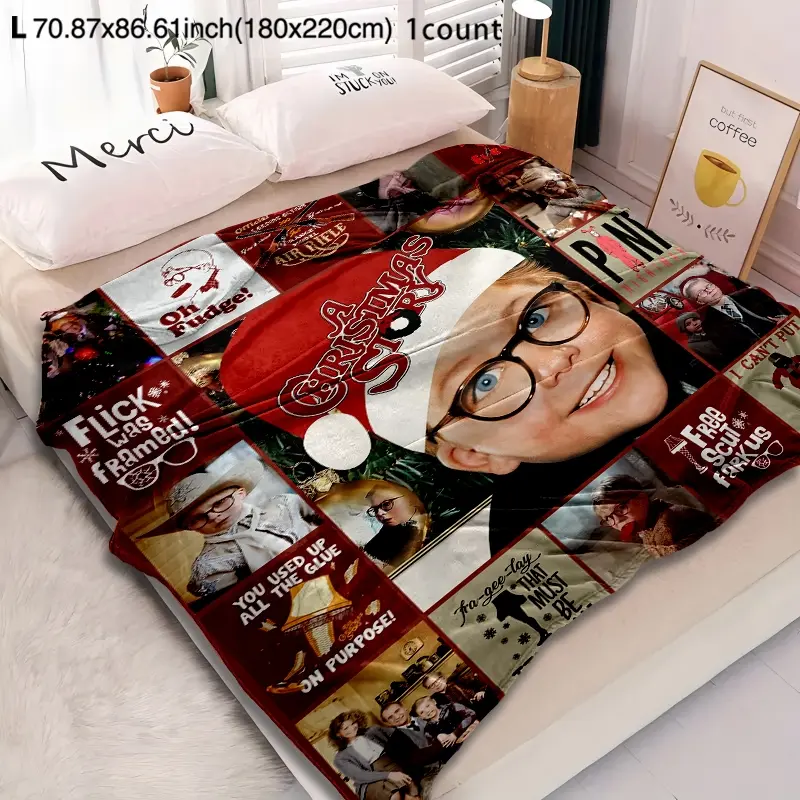 A Christmas Story Classic Movie Blanket