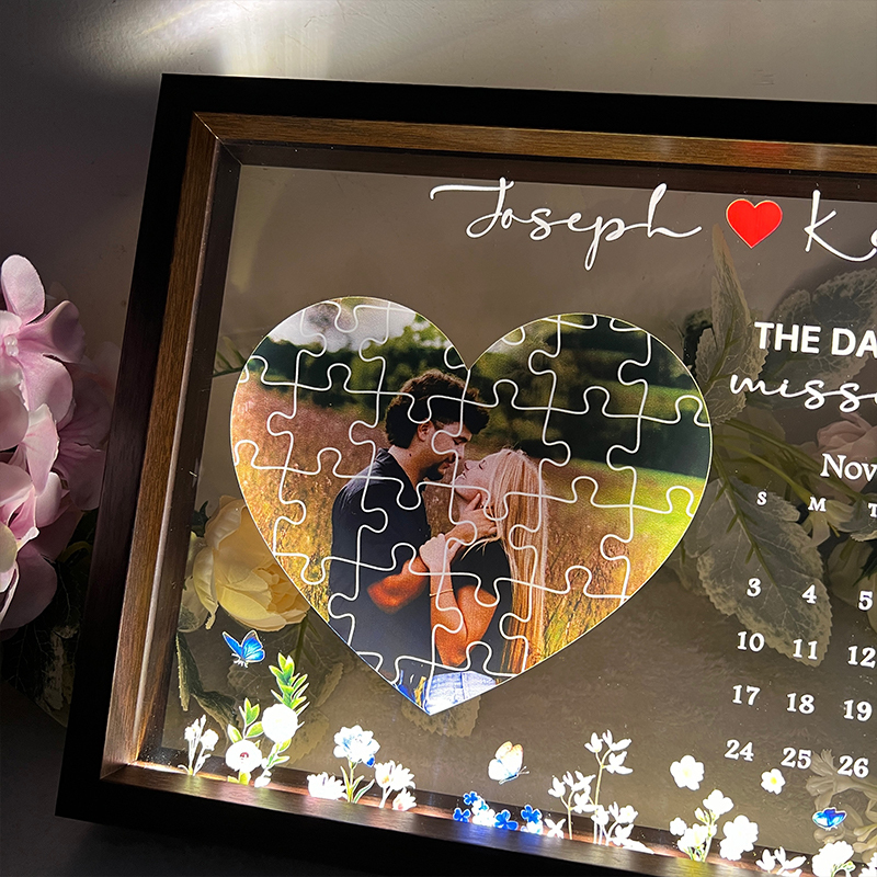 The Day I Found My Missing Piece Light Frame Personalized Gift