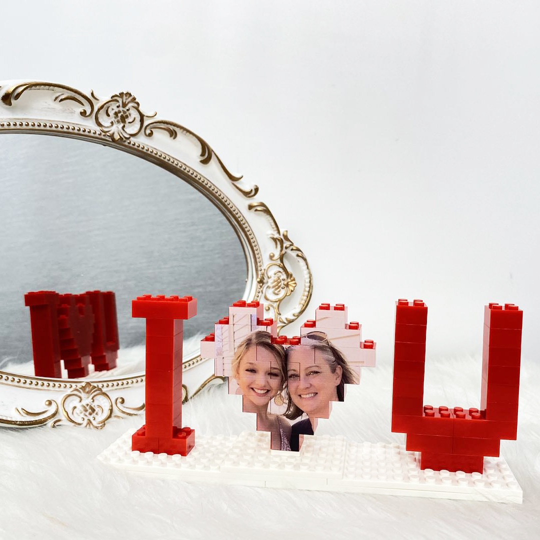 Custom Building Brick Valentine's Day Gifts Photo Block Personalised I Love You Brick Puzzles Gifts for Lovers
