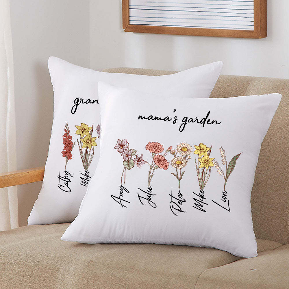 Mama's Garden is Her Children Custom Pillow Cushion