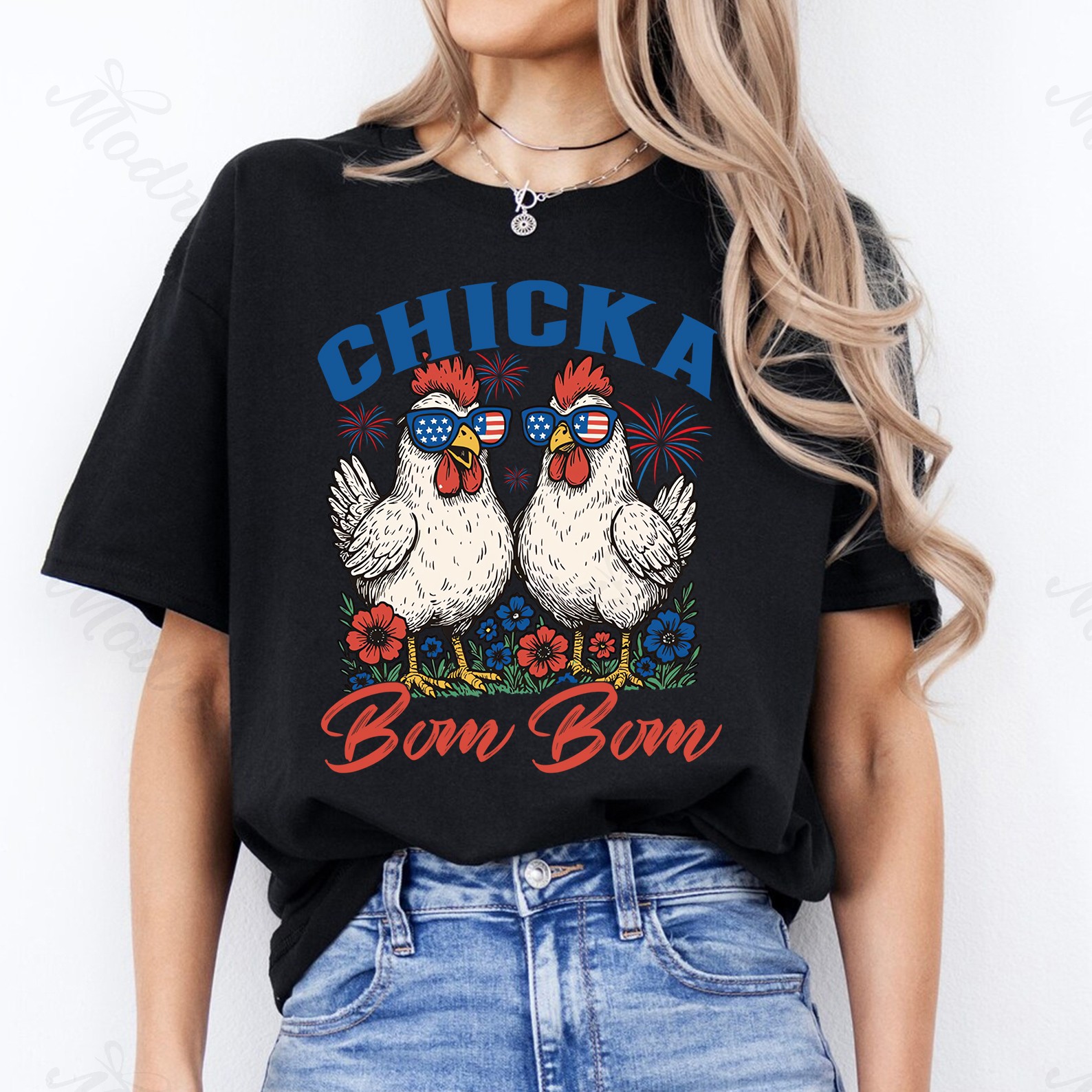 Chicka Boom Boom T-shirt, Usa Flag T-shirt