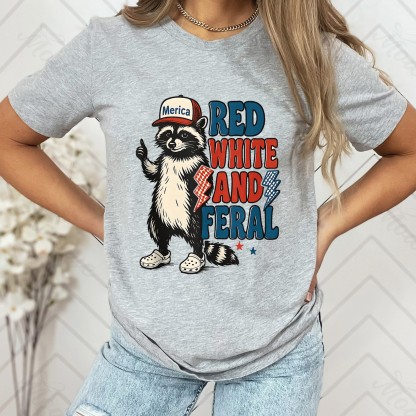 Raccoon Shirt 4th Of July Tee