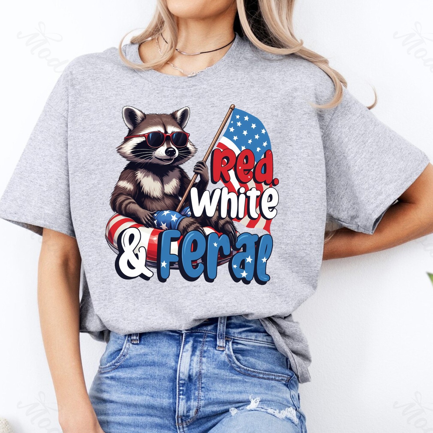 Red White and Feral Shirt, 4th of July Shirt