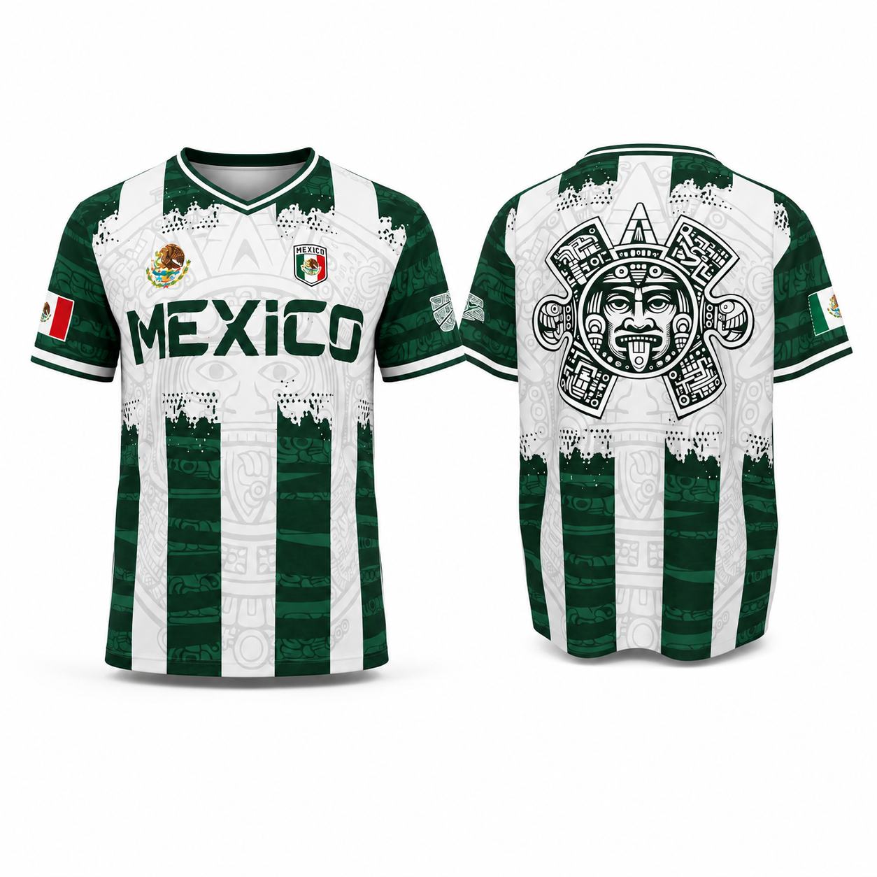 2026 Mexico Aztec Calendar Soccer Jersey | Piedra del Sol World Cup Fan Football Shirt