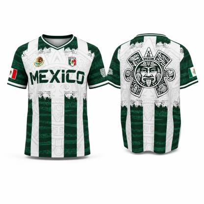 2026 Mexico Aztec Calendar Soccer Jersey | Piedra del Sol World Cup Fan Football Shirt