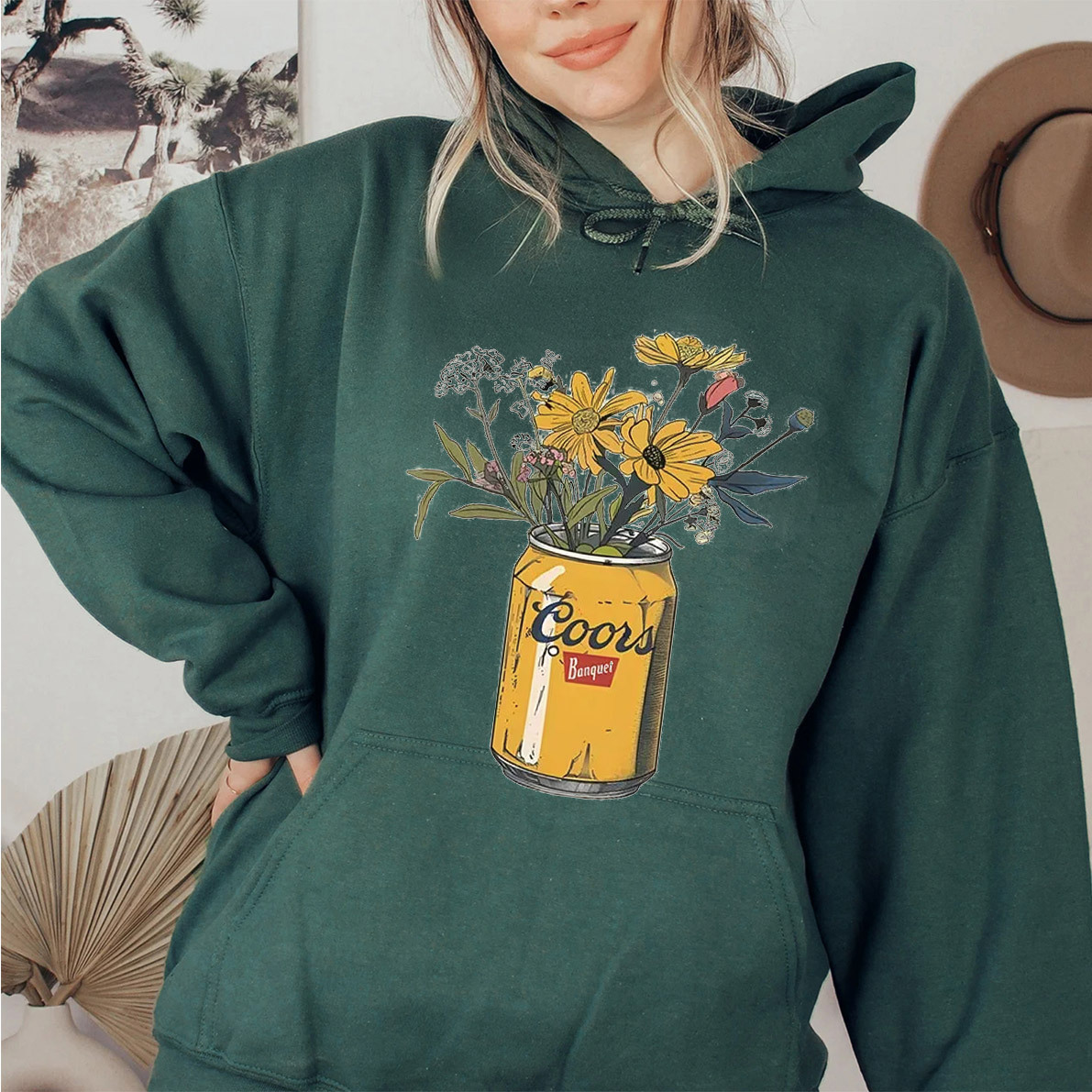 Vintage Floral Coors Beer Washed T-Shirt