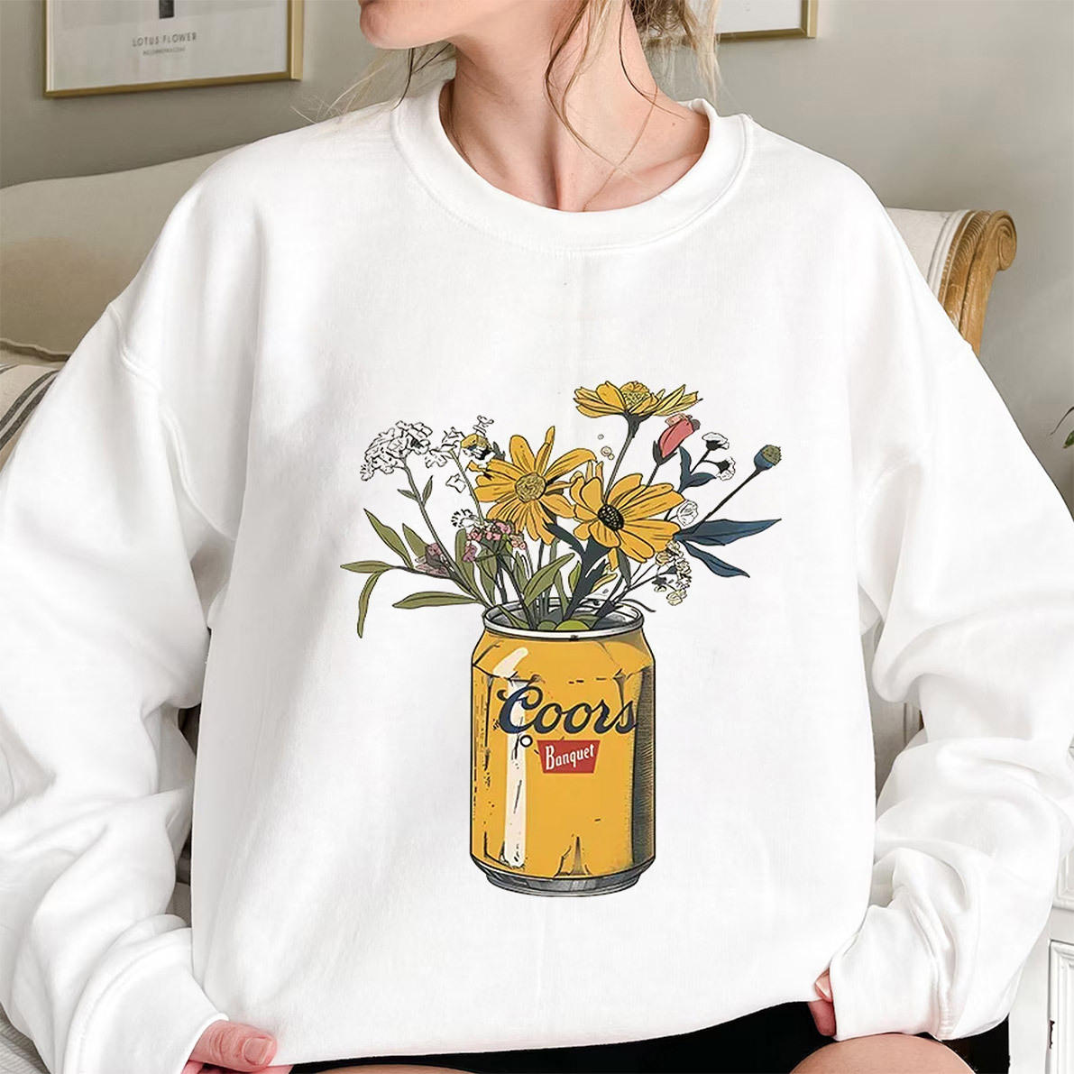 Vintage Floral Coors Beer Washed T-Shirt