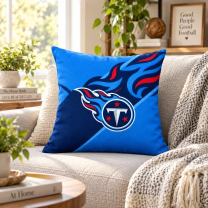 Tennessee Titans Football Throw Pillow - living room sofa styling