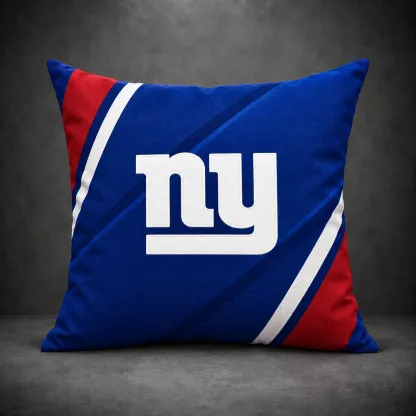 New York Giants Football Throw Pillow - studio front view