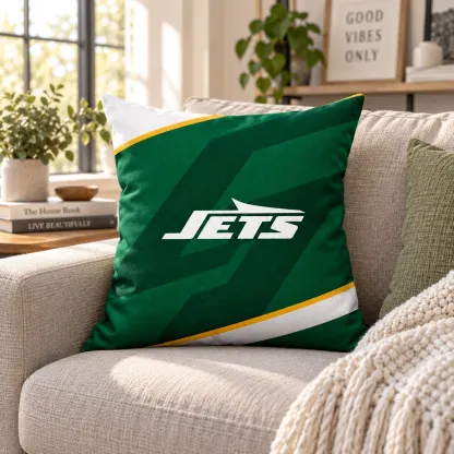 New York Jets Football Throw Pillow - living room sofa styling