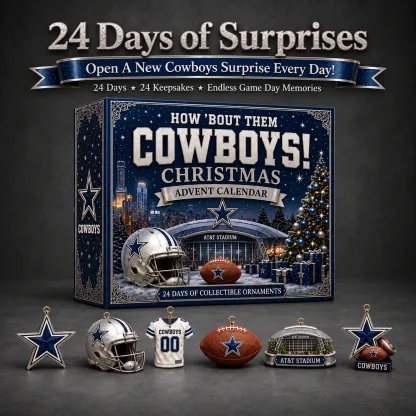Football Fan Advent Calendar – 24 Cowboys Collectible Ornaments
