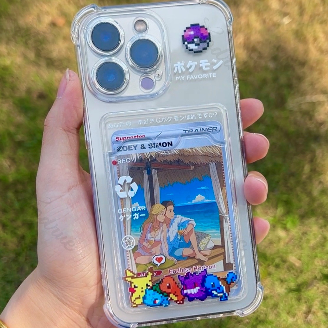 Personalized Anime Card Phone Case with Card Slot