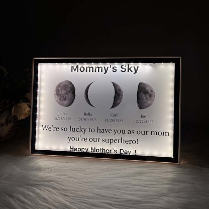 Multi Moon Moon Phase Mirror Lamp - Mommy's Universe