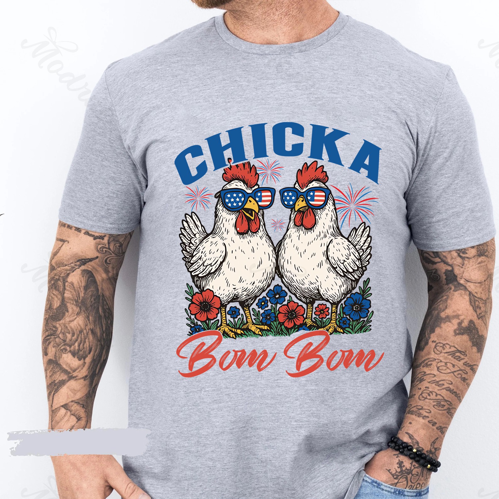 Chicka Boom Boom T-shirt, Usa Flag T-shirt