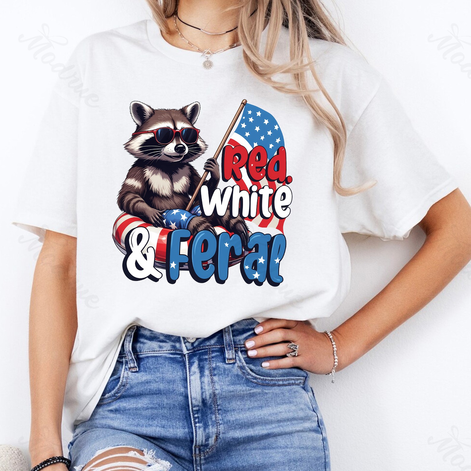 Red White and Feral Shirt, 4th of July Shirt