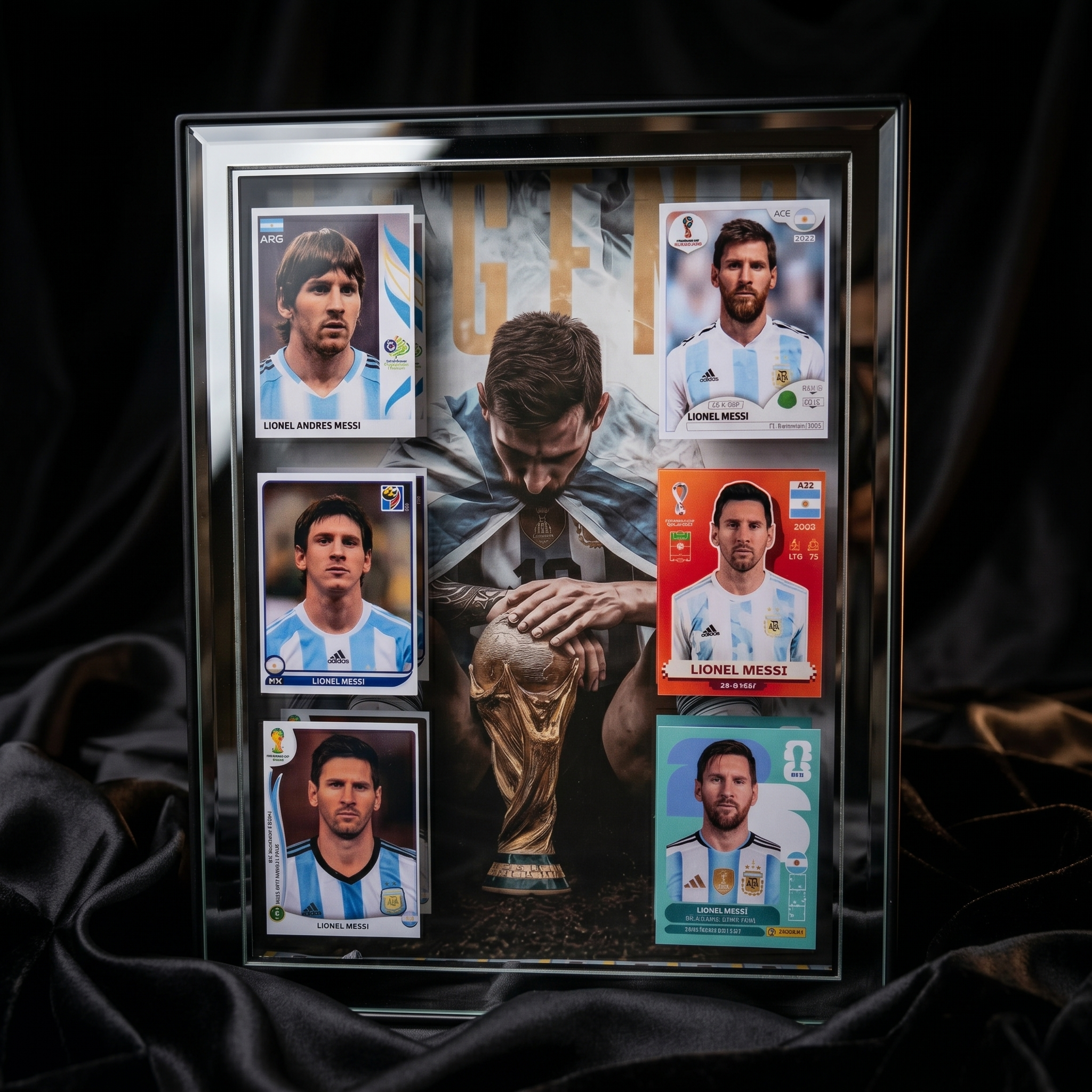 Messi World Champion LED Shadow Box Frame