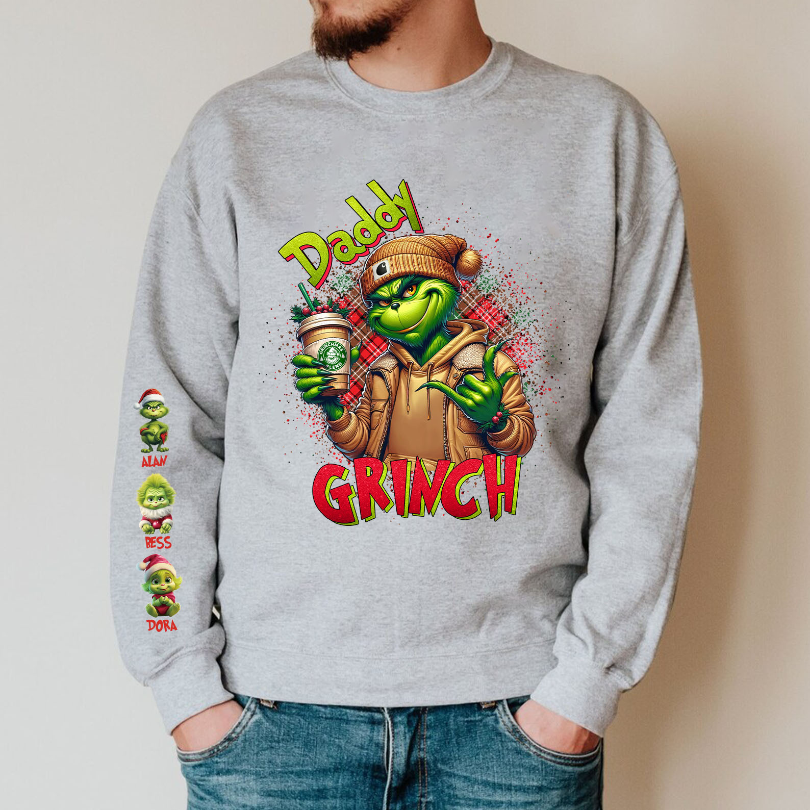 Custom Christmas Movie Characters Mama And Daddy Leopard Kids T-Shirt/Sweatshirt/Hoodie