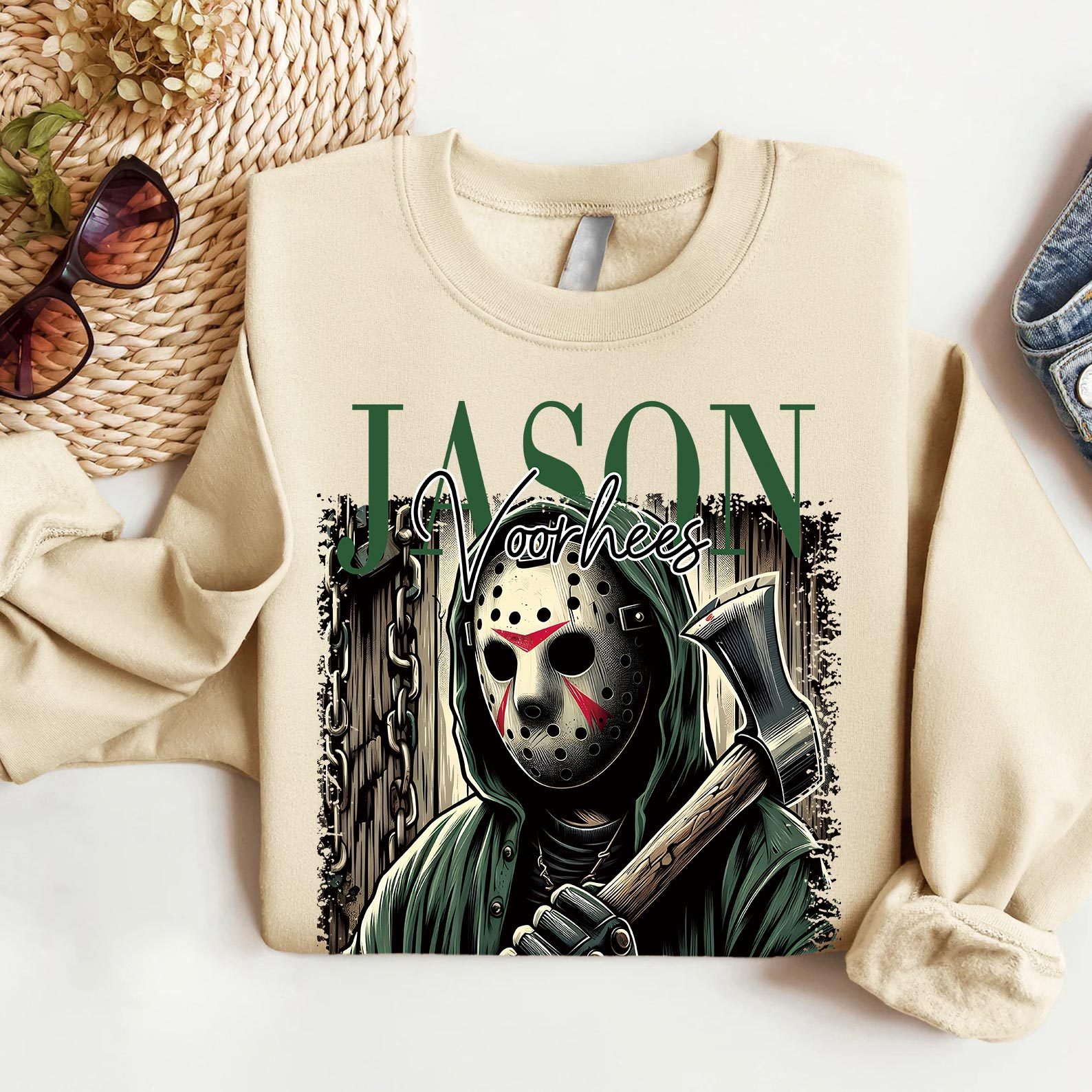 [Copy]Retro Horror Icons Hoodie - Thug Life Halloween Vibes