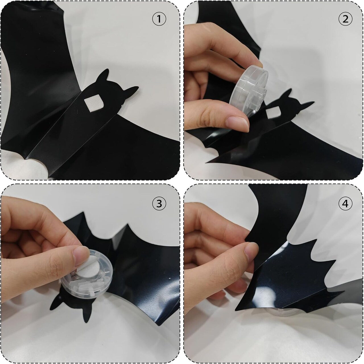 Lighted 3D Bat Wall Decor Set – LED Halloween Decor