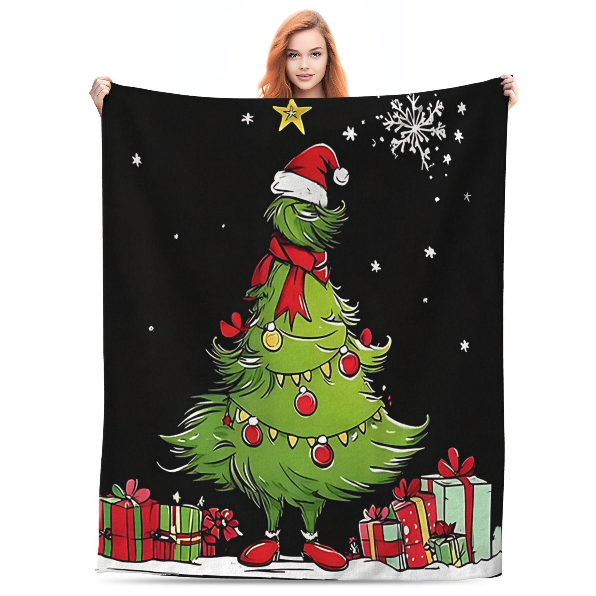 Funny Green Christmas Flannel Blanket