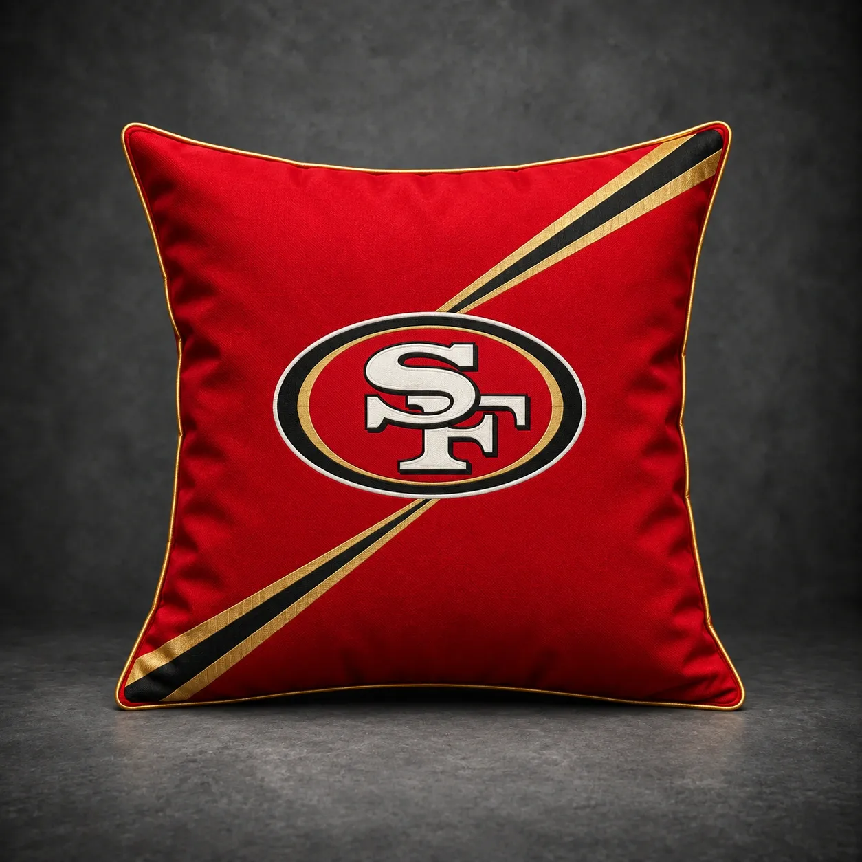 San Francisco 49ers Football Throw Pillow