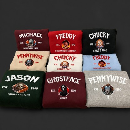Vintage Halloween Characters Sweatshirt, Halloween Crewneck, Halloween Movie Fan Gift, Characters Movie Sweatshirt