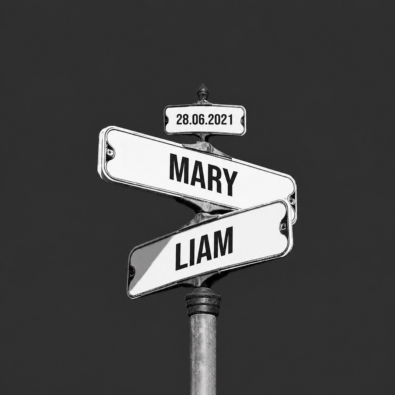 Personalized Canvas Vintage Street Sign for couples