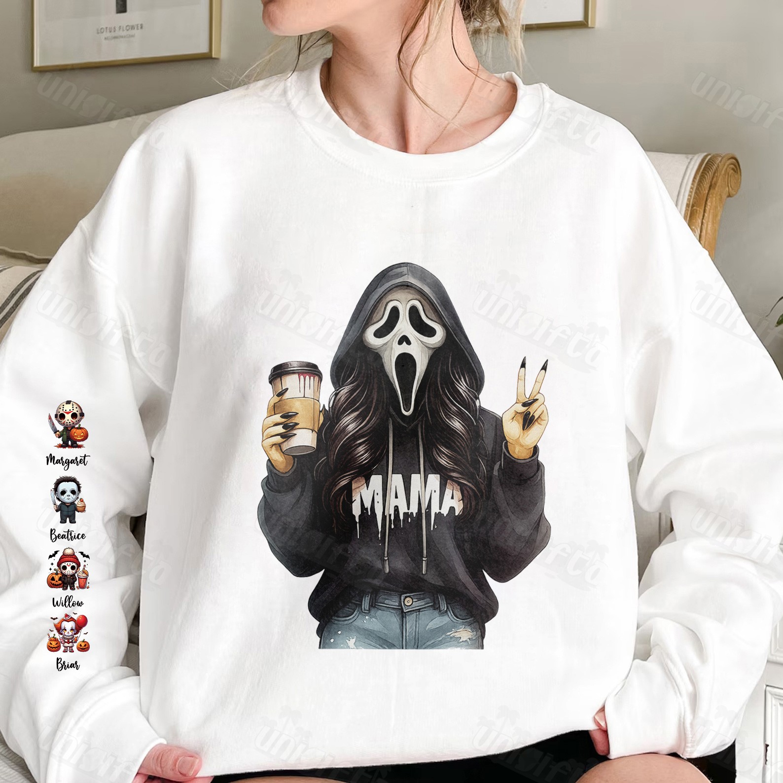 “Spooky Mama” Halloween Ghost Mom Hoodie