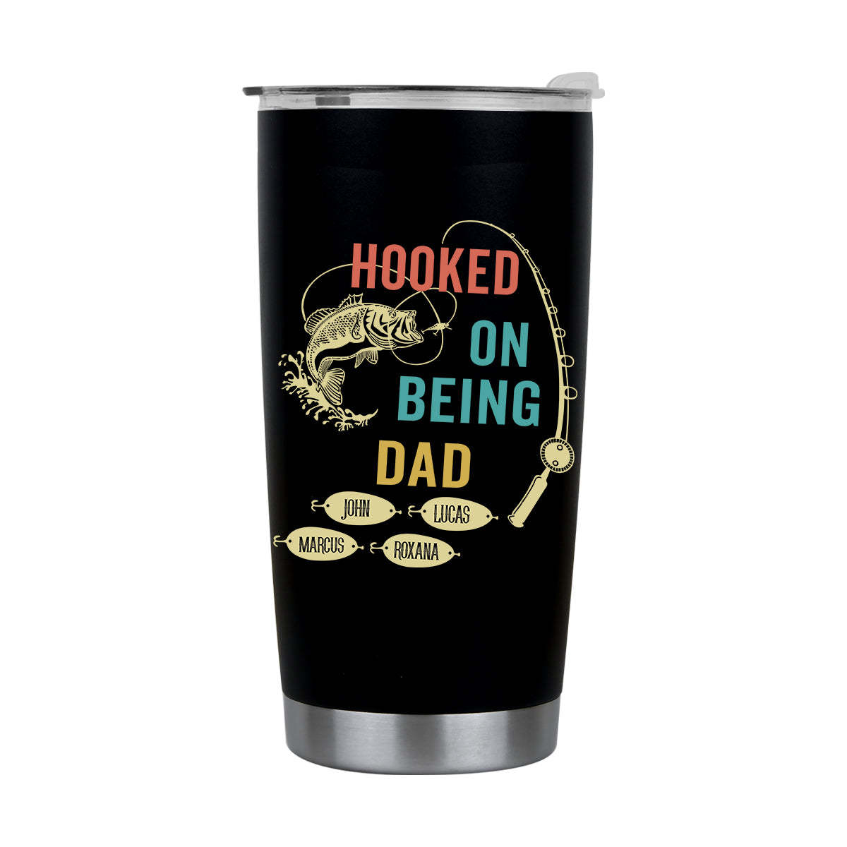 HOOKED ON BEING Custom Stainless Steel Tumbler