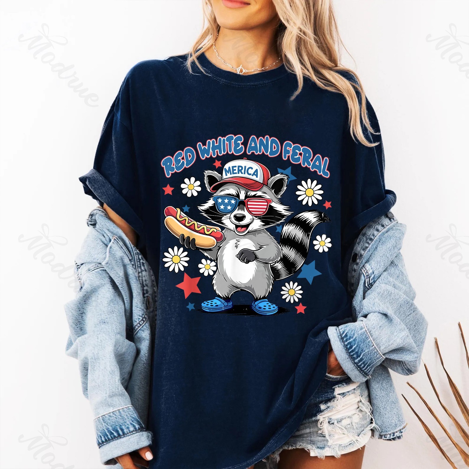 Red White And Feral, Funny USA Shirt