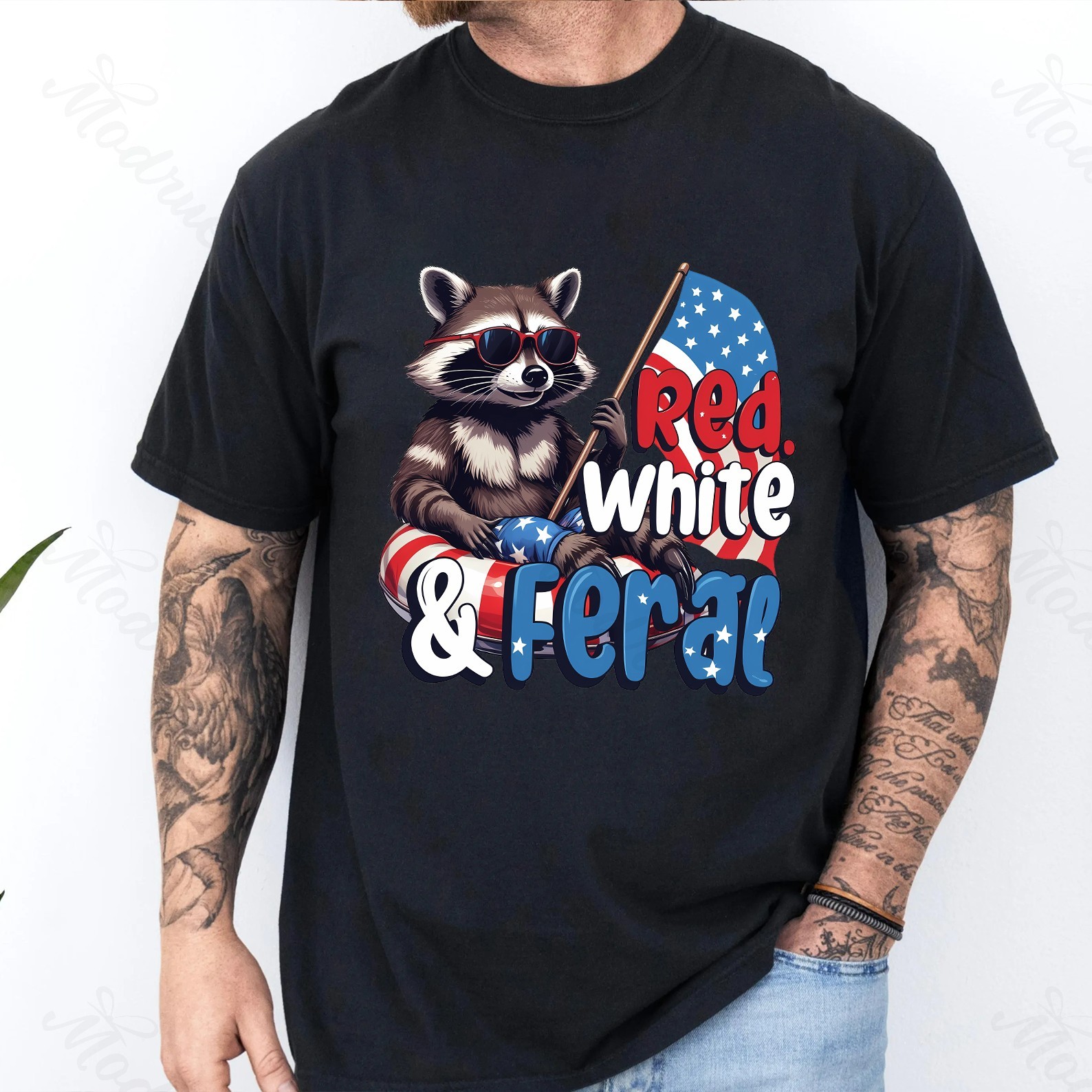 Red White and Feral Shirt, 4th of July Shirt