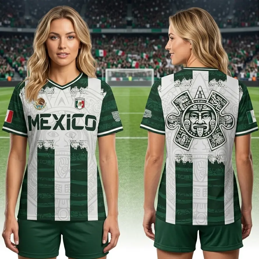 2026 Mexico Aztec Calendar Soccer Jersey | Piedra del Sol World Cup Fan Football Shirt
