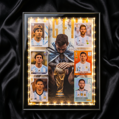 Messi World Champion LED Shadow Box Frame