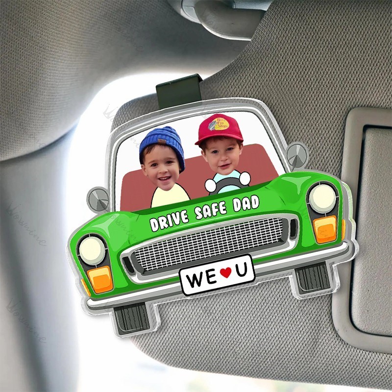 Personalized Kids Photo Visor Clip Car Ornament