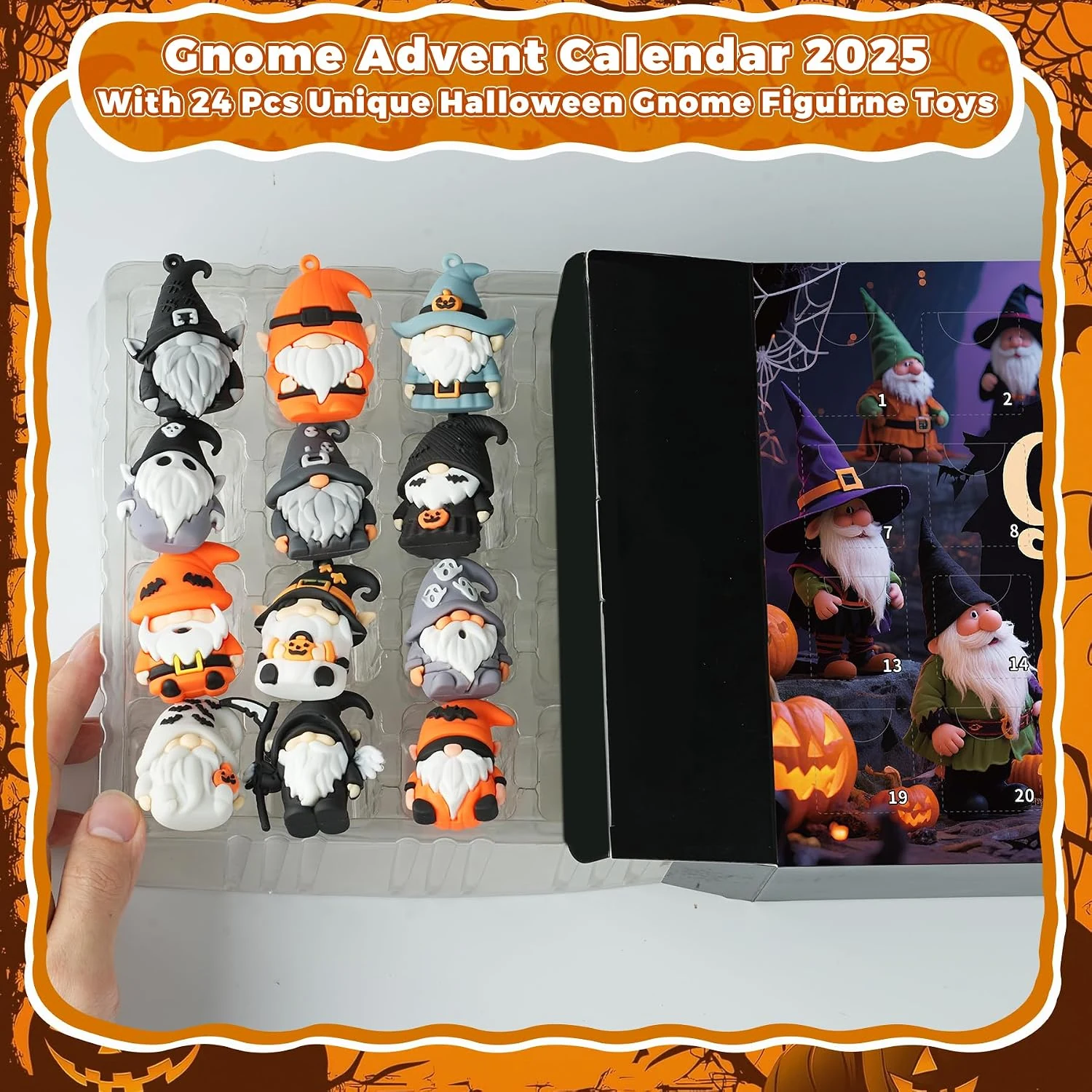 24 collectible Halloween gnome figures