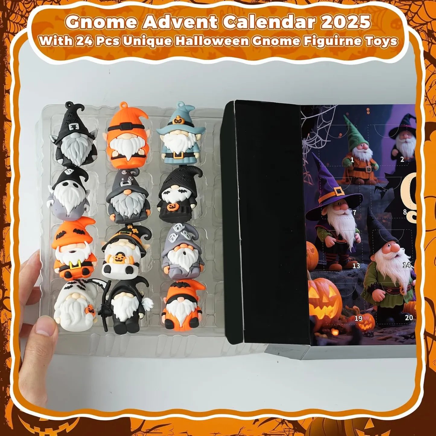 24 collectible Halloween gnome figures