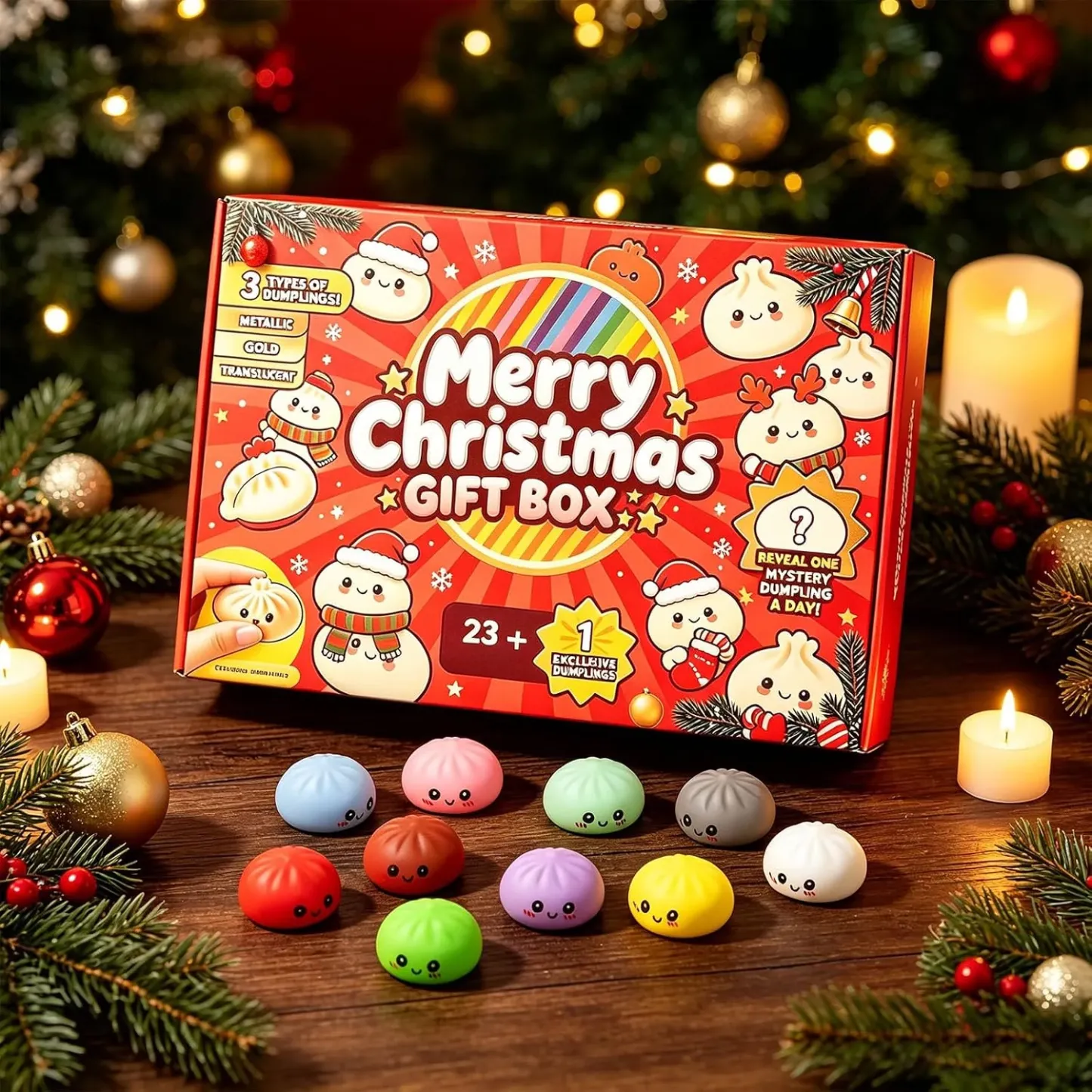 Christmas dumpling squishy holiday gift