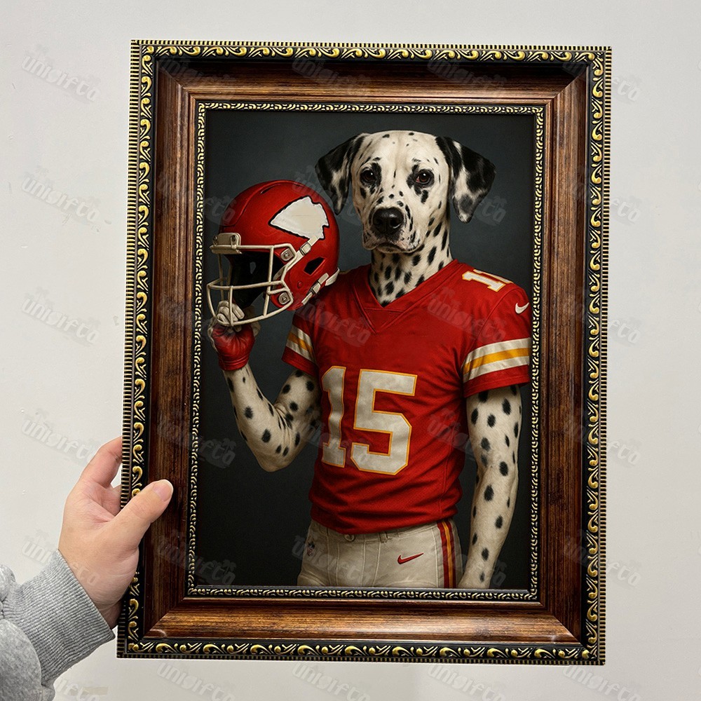 Custom American Football Pet Canvas Portrait