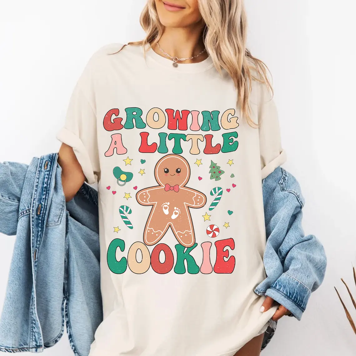 Growing a Little Cookie Pregnancy Announcement Sweatshirt