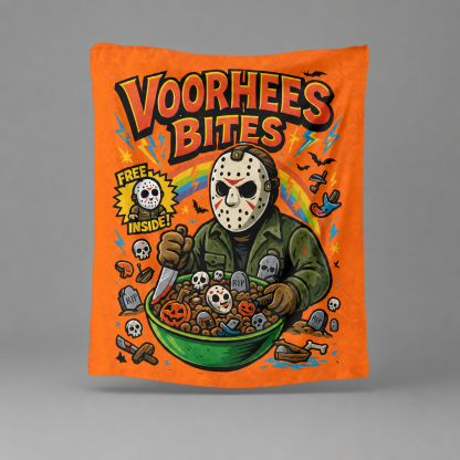 “Horror IP Cereal Box” Retro Spooky Blankets