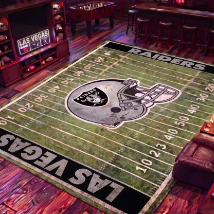 Football Team Field Rug Game Day Room Decor