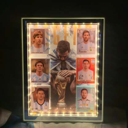 Messi World Champion LED Shadow Box Frame