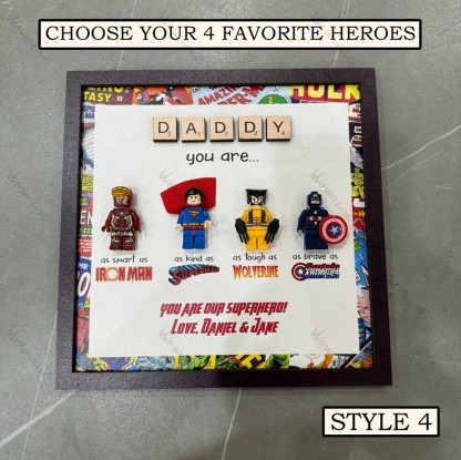 Super Hero Signs - Custom Super Father Gift Frame