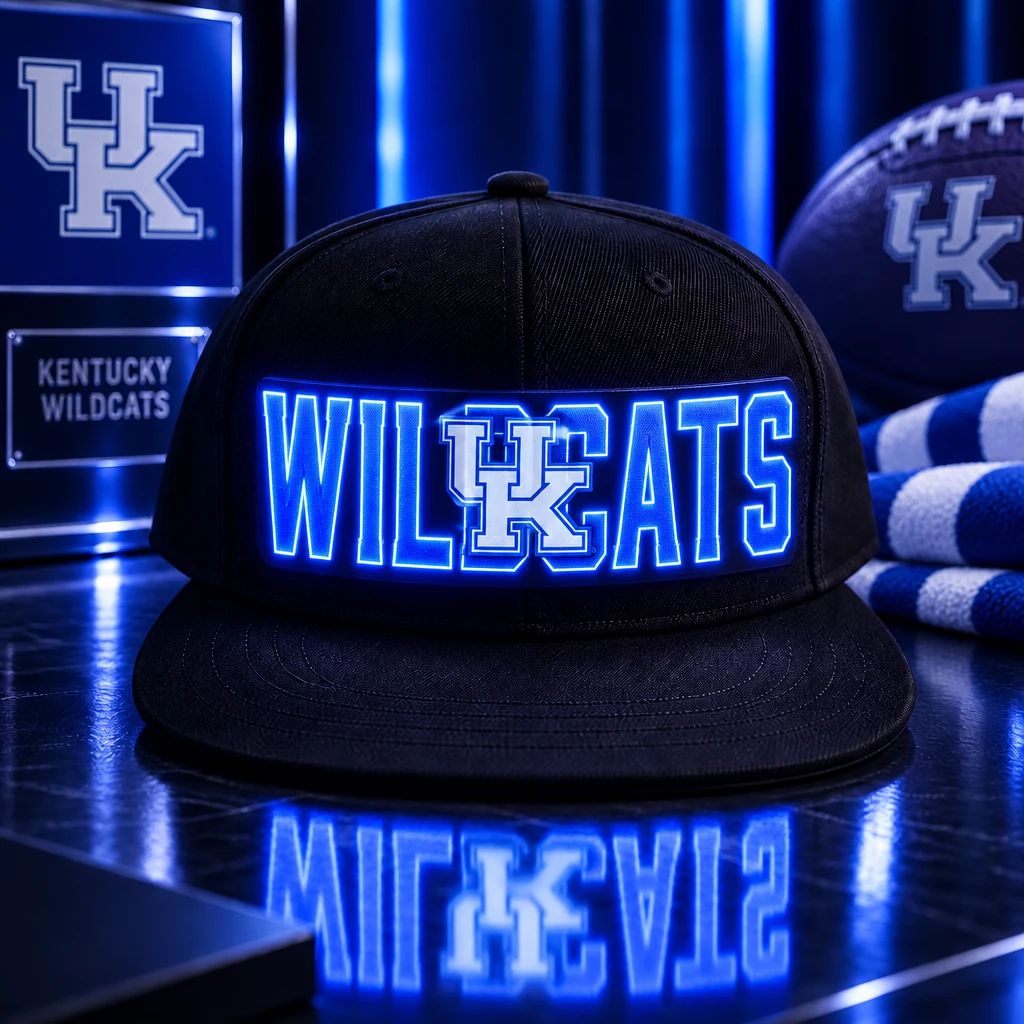 Kentucky Wildcats LED Light-Up College Football Fan Snapback Cap