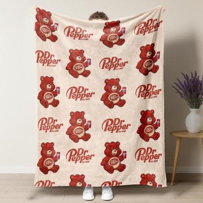 [Copy]Dr Pepper "Cute Bear" Branded Home Blankets (Est.1885)