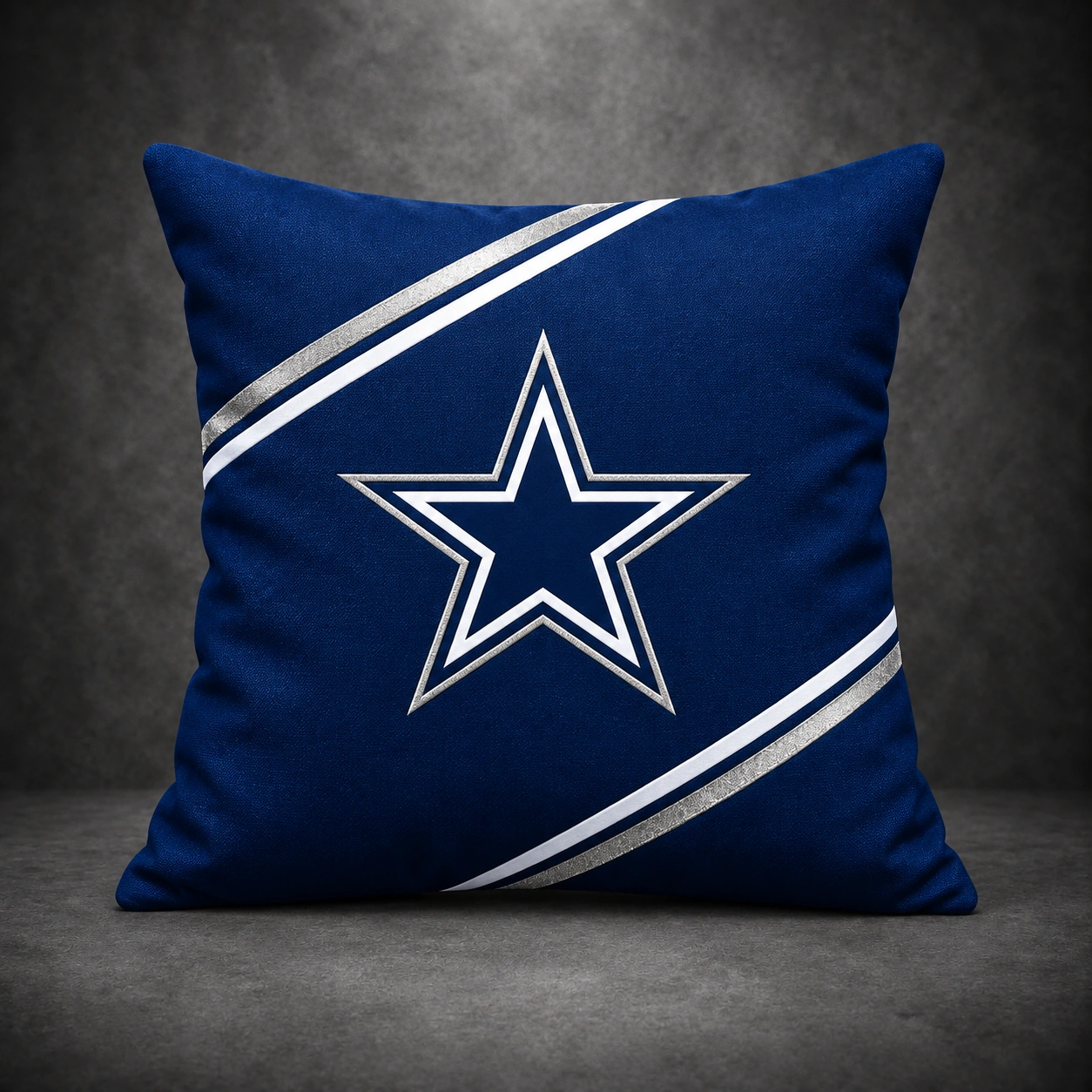 Dallas Cowboys Football Throw Pillow - studio front view
