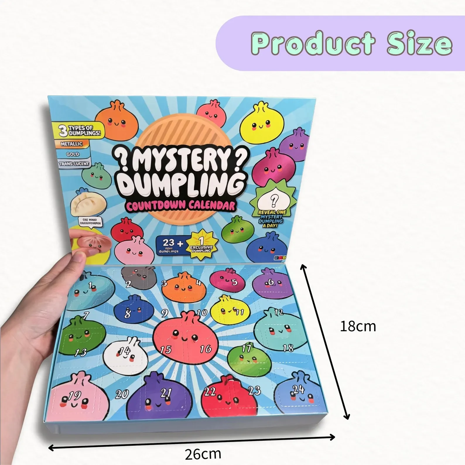 Dumpling countdown box dimensions
